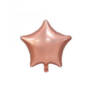 Palloncino  stella rosa gold satinato 19" - 48cm. 1pz