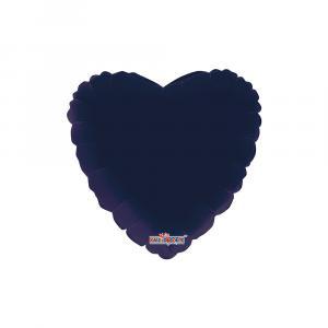 Palloncino  cuore blu navy 18" - 45cm. 1pz