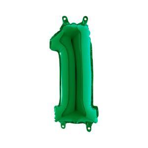 Verde miniloons number 1 (35cm) - conf. 5 pz.