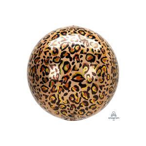 Palloncino  sferico leopardato  15"x16". 1pz