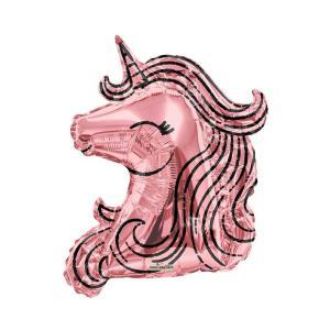 Palloncino unicorno rosa gold 36inc - 91cm, 1pz.