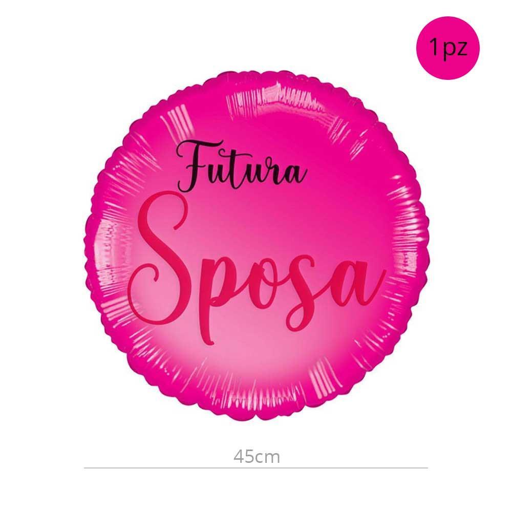 Palloncino addio al nubilato Futura Sposa fucsia 18inc - 45cm, 1pz.