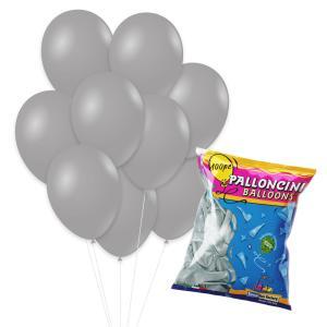 Palloncini grigio pastello g90 10"-26cm. 100pz