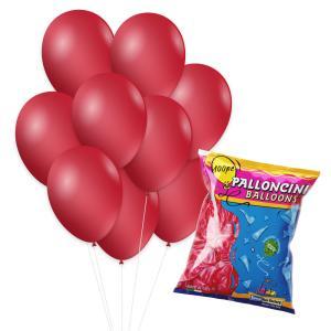 Palloncini rosso chiaro metallizzato gm90 10"-26cm. 100pz