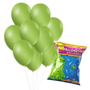 Palloncini verde lime metallizzato gm90 10"-26cm. 100pz