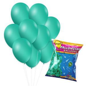 Palloncini acquamarina metallizzato gm90 10"-26cm. 100pz