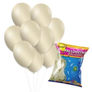 Palloncini avorio metallizzato gm90 10"-26cm. 100pz