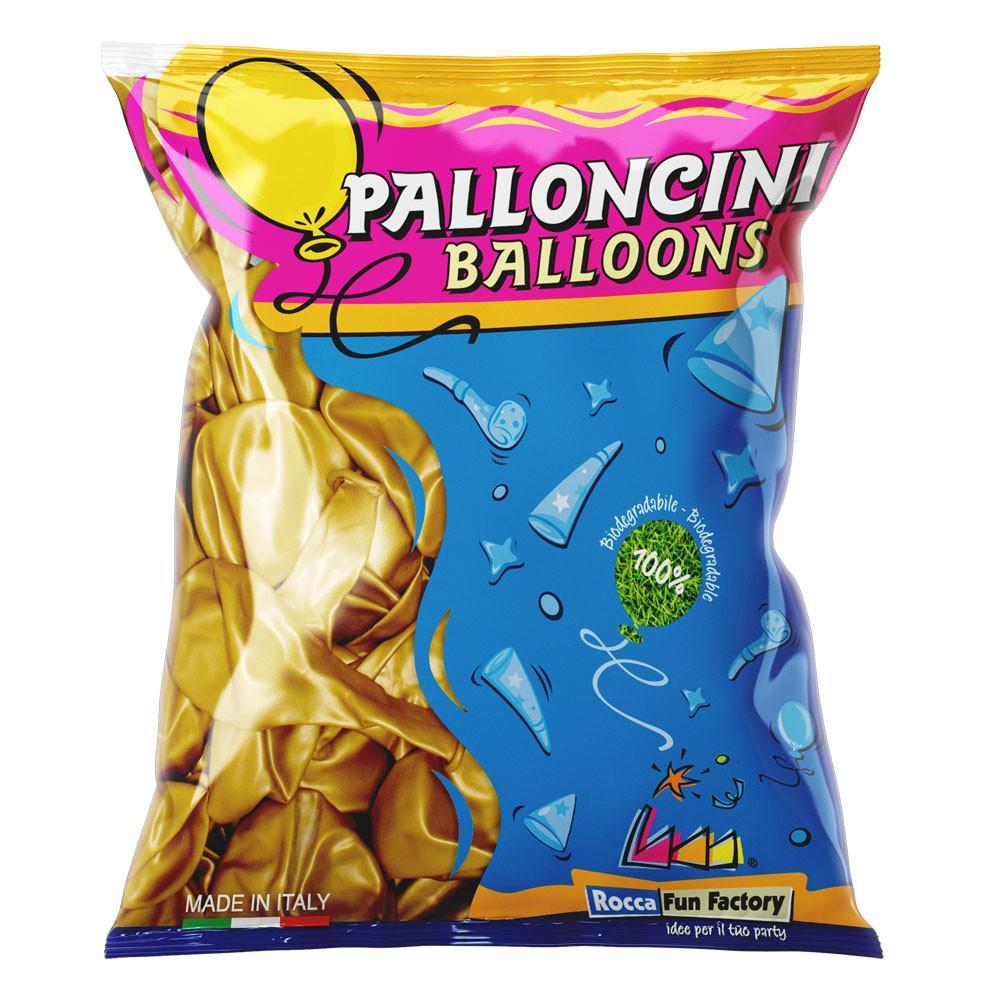 rocca fun factory palloncini oro metallizzato g110 12inc-30cm. 100pz