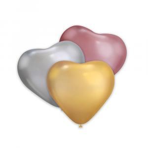 Palloncini chrome cuore 12" - 30cm assortiti