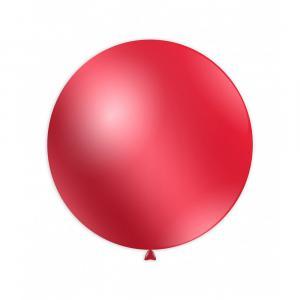 Palloncino colore rosso chiaro metallizzato da 83cm. 1pz