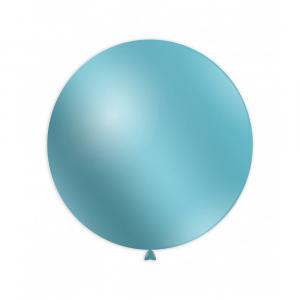 Palloncino colore celeste metallizzato da 83cm. 1pz