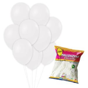 Palloncini pastello g90 10"-26cm bianco 10, 20pz.