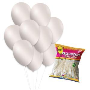 Palloncini metallizzati gm90 10"-26cm bianco perla 60, 20pz.