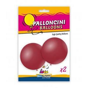 Blister 2pz palloncini pastello 33" - 83cm bordeaux 71