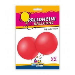 Blister 2pz palloncini pastello 33" - 83cm rosso 19