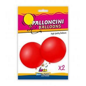 Blister 2pz palloncini pastello 33" - 83cm rosso 28