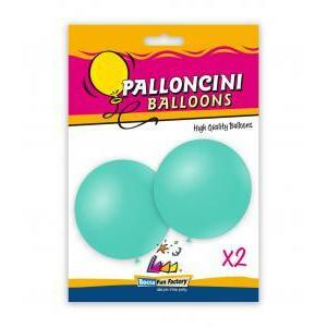 Blister 2pz palloncini pastello 33" - 83cm acquamarina 51