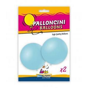 Blister 2pz palloncini pastello 33" - 83cm celeste baby 39