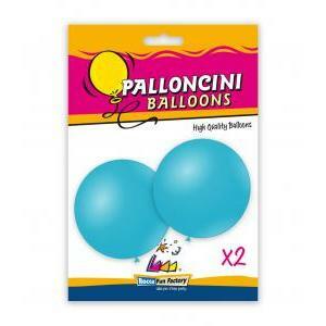 Blister 2pz palloncini pastello 33" - 83cm celeste 46