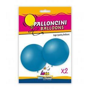 Blister 2pz palloncini pastello 33" - 83cm blu 52