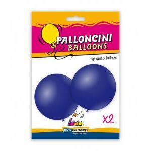 Blister 2pz palloncini pastello 33" - 83cm blu 50