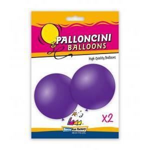 Blister 2pz palloncini pastello 33" - 83cm viola 84