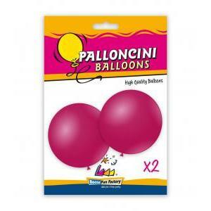 Blister 2pz palloncini pastello 33" - 83cm fucsia 07