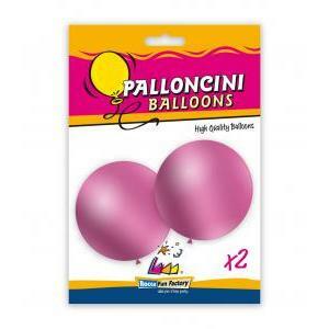 Blister 2pz palloncini metallizzati 33" - 83cm rosa 74