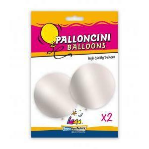 Blister 2pz palloncini metallizzati 33" - 83cm perla 60