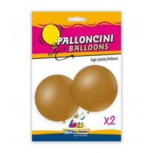 Blister 2pz palloncini metallizzati 33" - 83cm oro 66