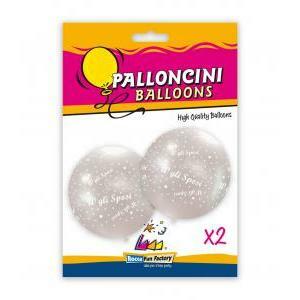 Blister 2pz 33" perla 60 st. bianca globo w gli sposi