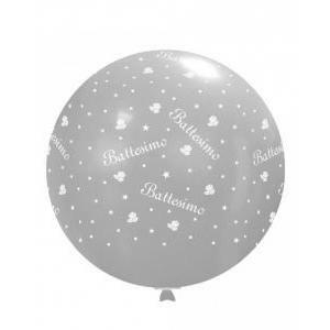 Palloncini battesimo in lattice trasparente 33inc-83cm, 1pz.