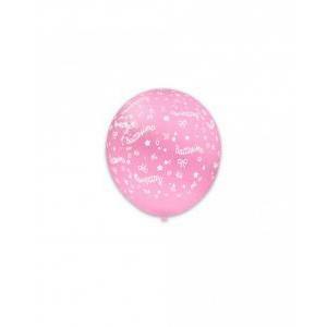 Palloncini battesimo in lattice colore rosa 5inc-12cm, 100pz.