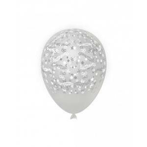 Palloncini battesimo in lattice trasparente 12inc-30cm, 100pz.