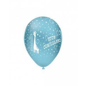 Palloncini primo compleanno celeste 12inc-30cm, 100pz.