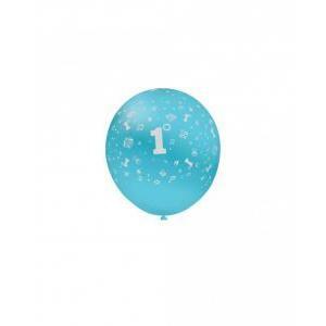 Palloncini primo compleanno celeste 5inc-13cm, 100pz.