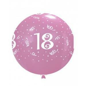 Pall. 33" rosa 26 st. bianca globo num. 18