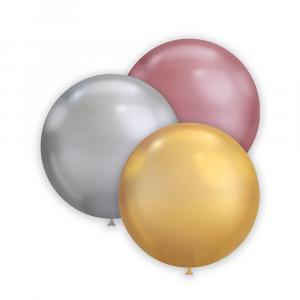 Palloncini colori assortiti chrome da 38cm. 25pz