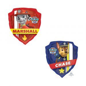 Palloncini  paw patrol scudo minishape 8"x9". 5pz