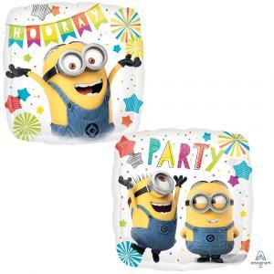 Palloncino  cattivissimo me - despicable me party quadrato standardshape 18"-46cm. 1pz