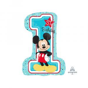 Palloncino  topolino 1 compleanno 19"x28". 1pz