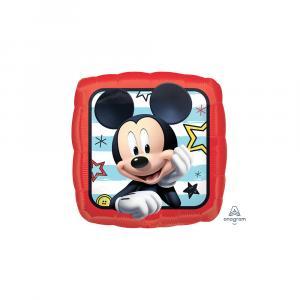 Palloncino  topolino mickey quadrato standardshape 18"-46cm. 1pz