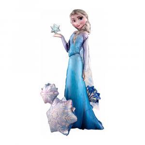 Palloncino  sagoma elsa the snow queen airwalker 34"x56". 1pz