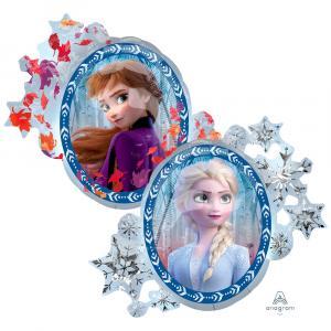 Palloncino  frozen 2 elsa e anna supershape 30"x 26". 1pz