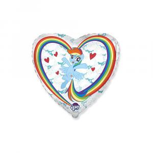 Palloncino  my little pony abbracci nuvole cuore 18"-45cm. 1pz