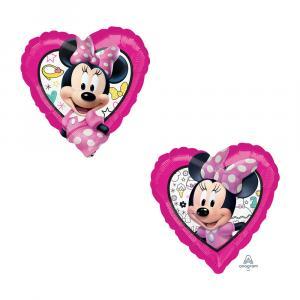 Palloncini  cuore topolina-minnie minishape 9"-22cm. 5pz