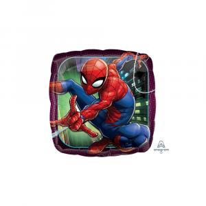 Palloncino  spiderman quadrato standardshape 18"-46cm. 1pz