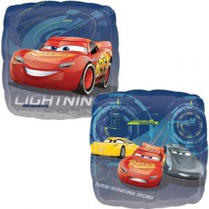 Palloncino  cars 3 quadrato 17"-44cm. 1pz