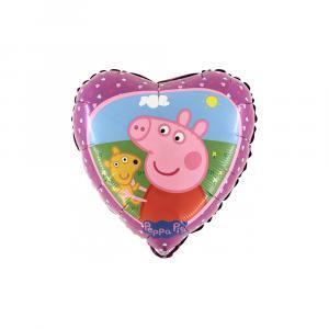 Palloncino  peppa pig cuore 18"-45cm. 1pz