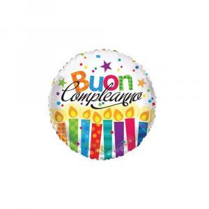 Palloncino  tondo buon compleanno 18"-45cm. 1pz